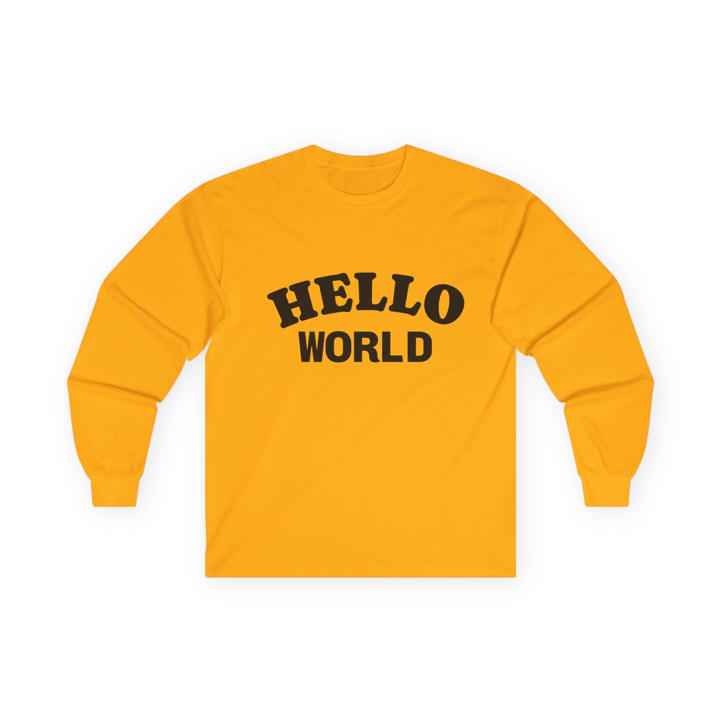 Hello World Long Sleeve Tee | Unisex Cotton Shirt, Casual Wear, Gift Idea, Everyday Style, Trendy Outfit