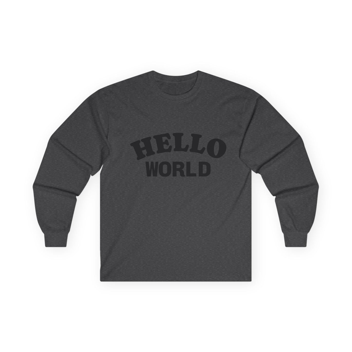 Hello World Long Sleeve Tee | Unisex Cotton Shirt, Casual Wear, Gift Idea, Everyday Style, Trendy Outfit