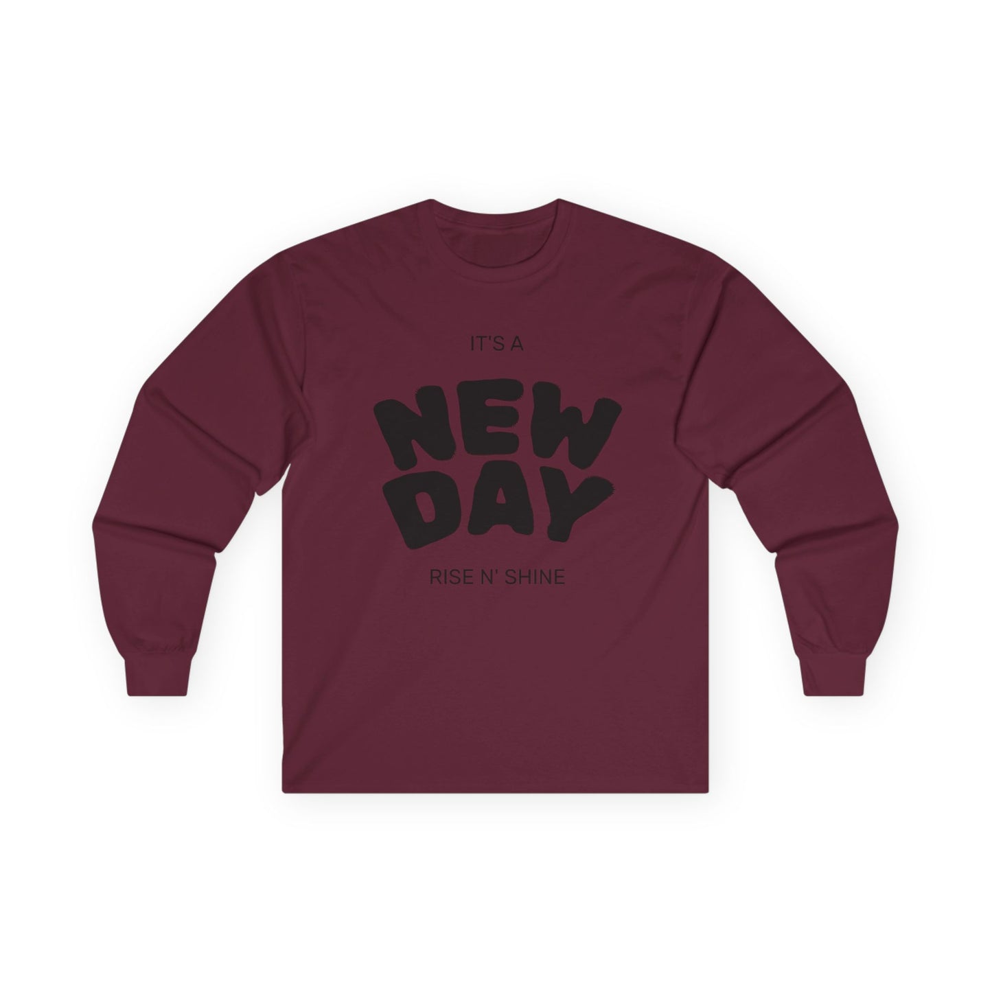 Unisex Ultra Cotton Long Sleeve Tee, Motivational Long Sleeve Shirt, It's a New Day Tee, Gift for Friends, Positive Vibes Apparel