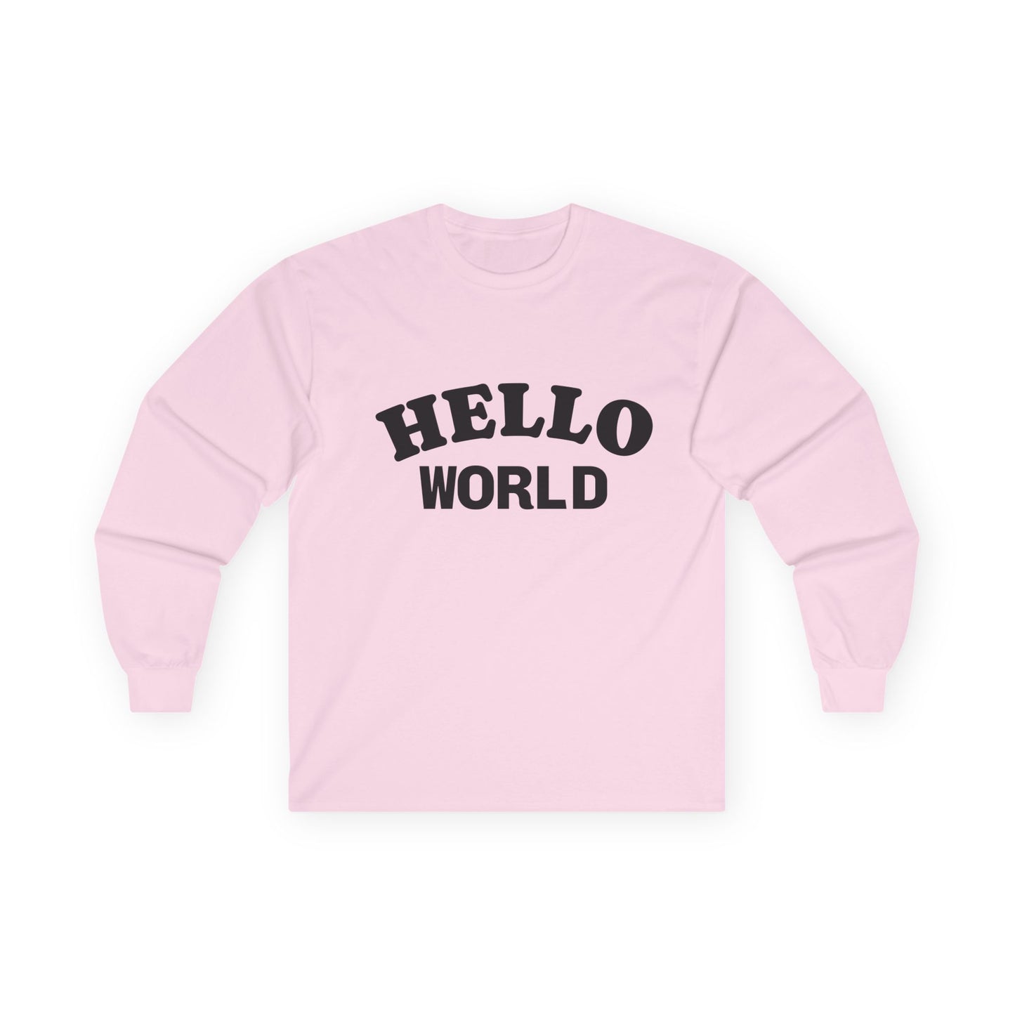 Hello World Long Sleeve Tee | Unisex Cotton Shirt, Casual Wear, Gift Idea, Everyday Style, Trendy Outfit