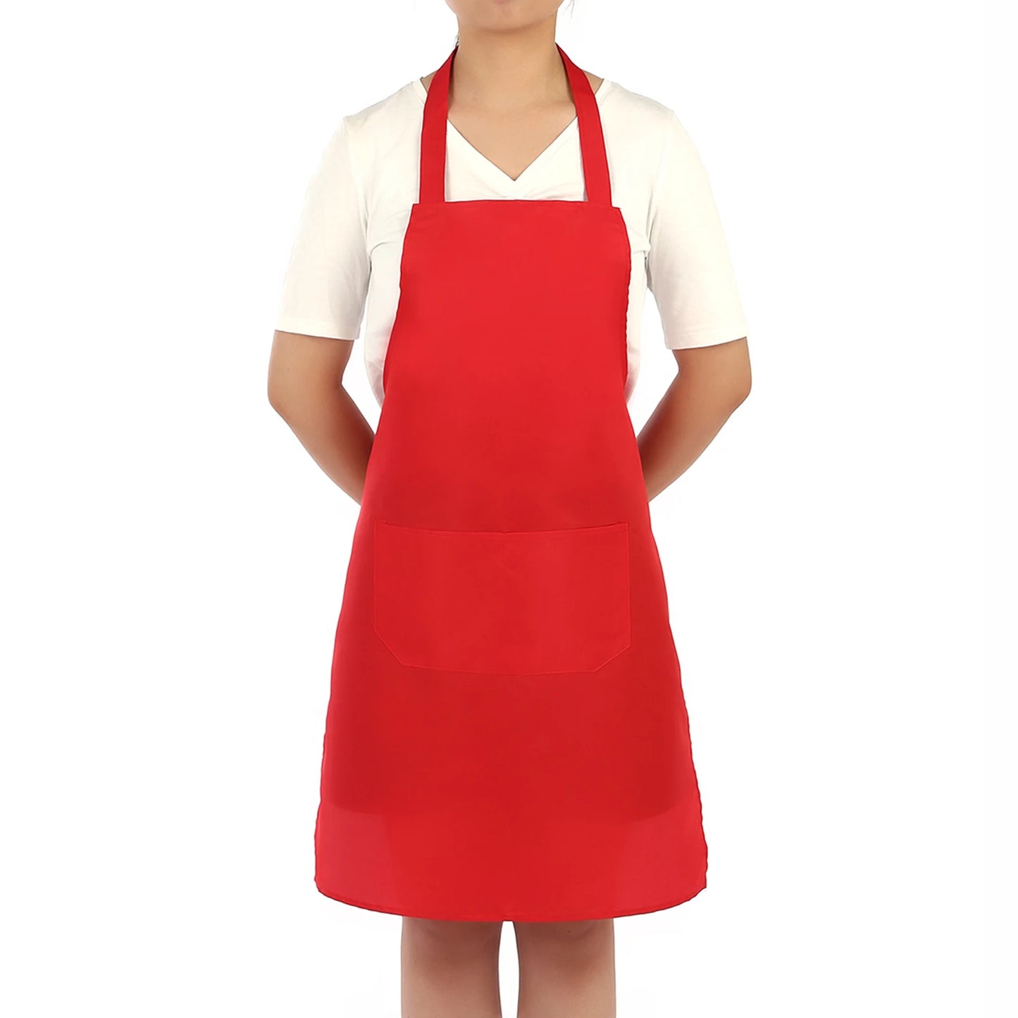 Colorful Cooking Aprons Home Male Female Chef Aprons Restaurant Cooking Baking Dress Oil-proof Pockets Apron Kitchen Accessories
