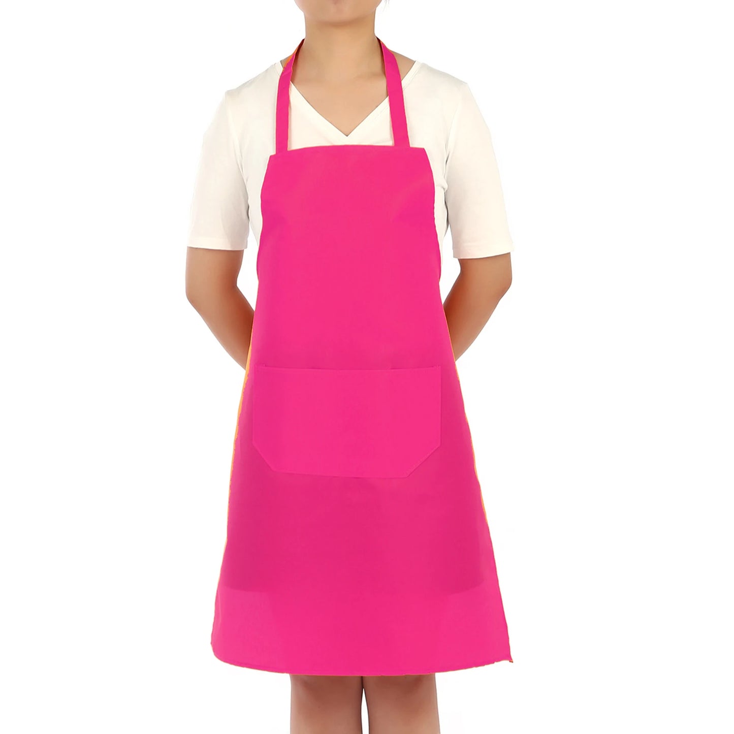 Colorful Cooking Aprons Home Male Female Chef Aprons Restaurant Cooking Baking Dress Oil-proof Pockets Apron Kitchen Accessories