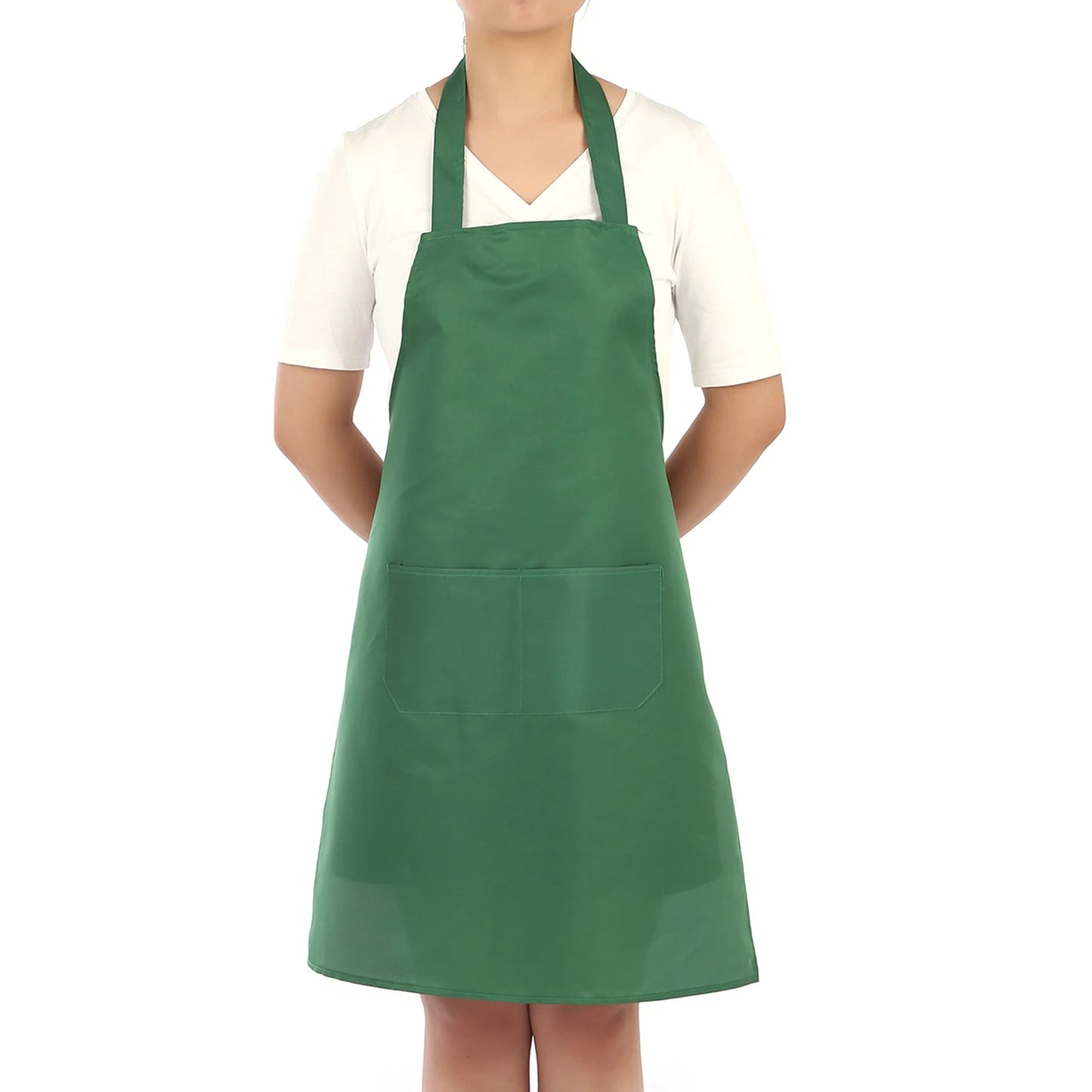 Colorful Cooking Aprons Home Male Female Chef Aprons Restaurant Cooking Baking Dress Oil-proof Pockets Apron Kitchen Accessories