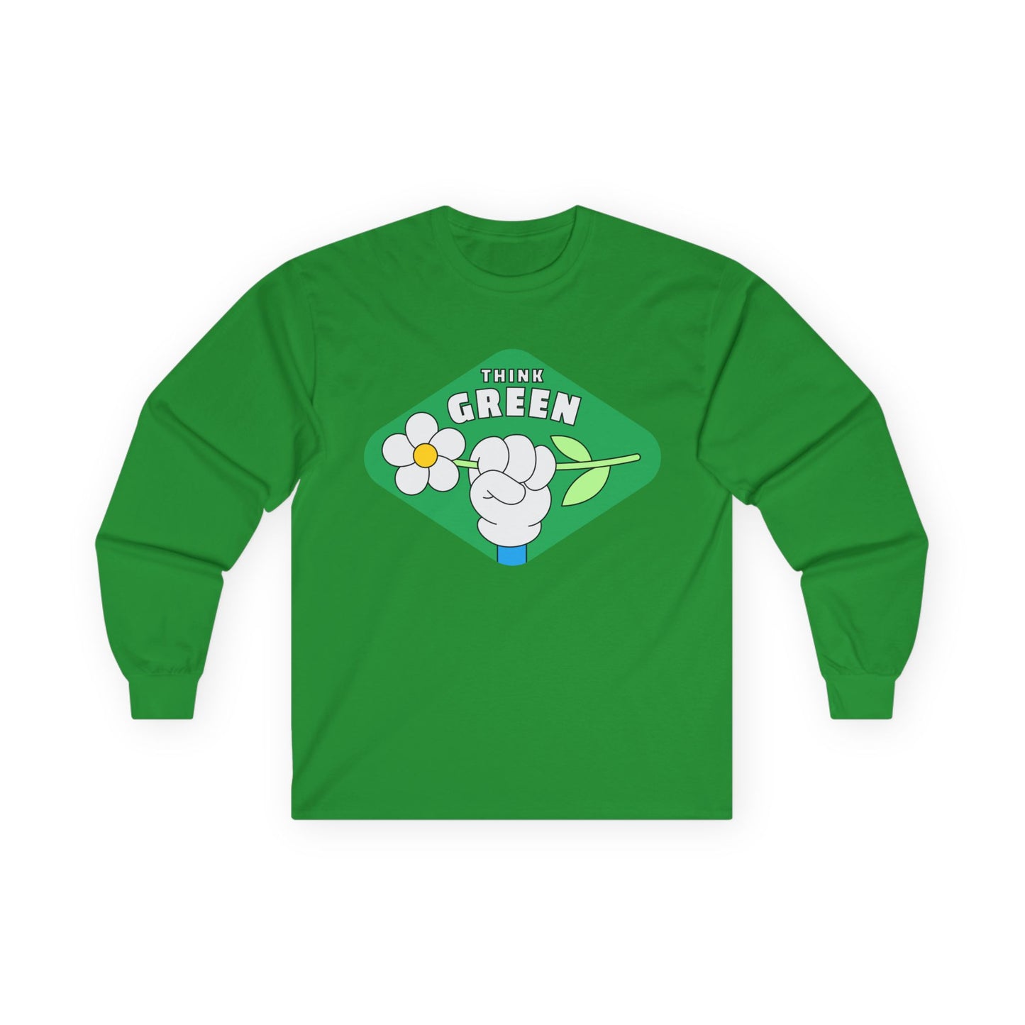 Eco-Friendly Long Sleeve Tee - Think Green Passionate Shirt, Earth Day Gift, Unisex Casual Wear, Sustainable Fashion, Environmentally [...]